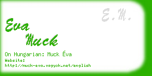 eva muck business card