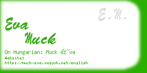 eva muck business card